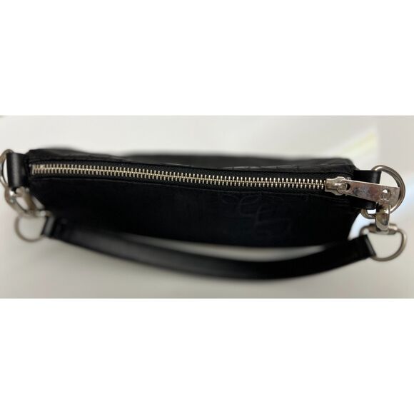 Express black nylon baguette with silver tone hardware - Picture 8 of 9
